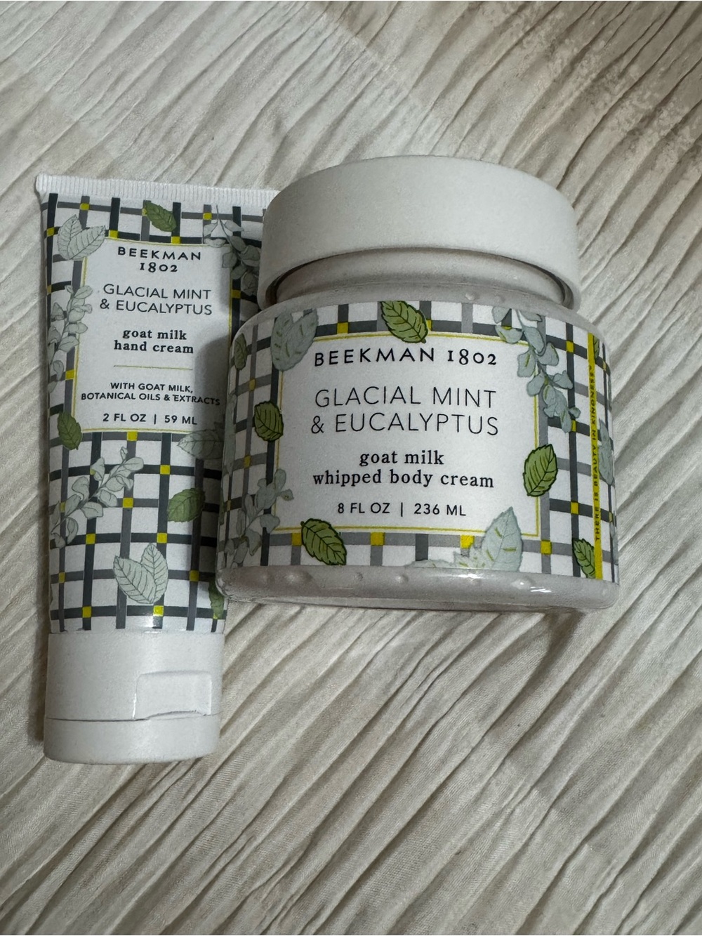 Beekman 1802 Glacial Mint & Eucalyptus Goat Milk Whipped Body Cream - White